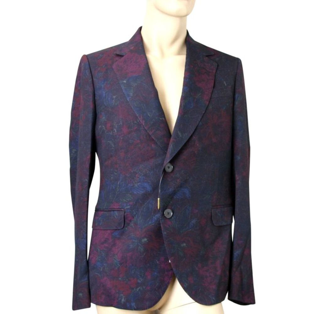 Gucci Men's Multi-Color Runway Sketch-Printed Flannel Dandy Jacket (G 50R / US - Picture 7 of 12